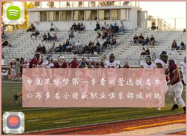 中国足球梦第一季青训营选拔名单公布多名小将获职业俱乐部试训机会